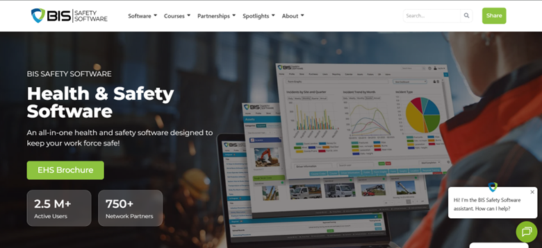 BIS Safety Software logo – EHS training, competency tracking, and compliance platform for US organizations