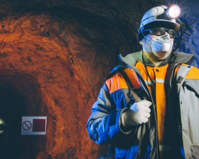 miner underground mining gold deep tunnel man