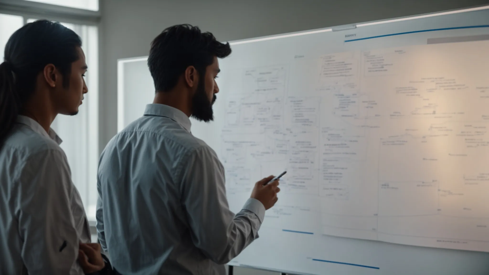 a diverse group of team members gathered around a whiteboard, brainstorming and mapping out their organization's specific incident management needs and goals.