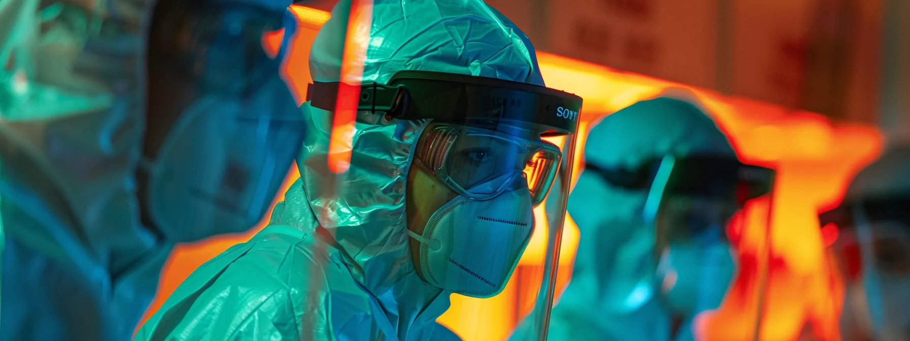 a group of employees participating in hands-on safety training, wearing protective gear and actively engaging in hazard identification and prevention activities.