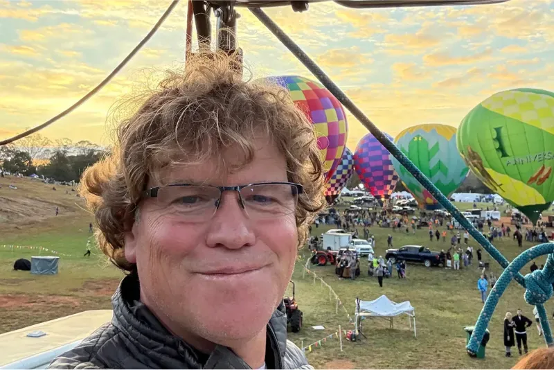 Steven Davis outdoors near the Smoky Mountains